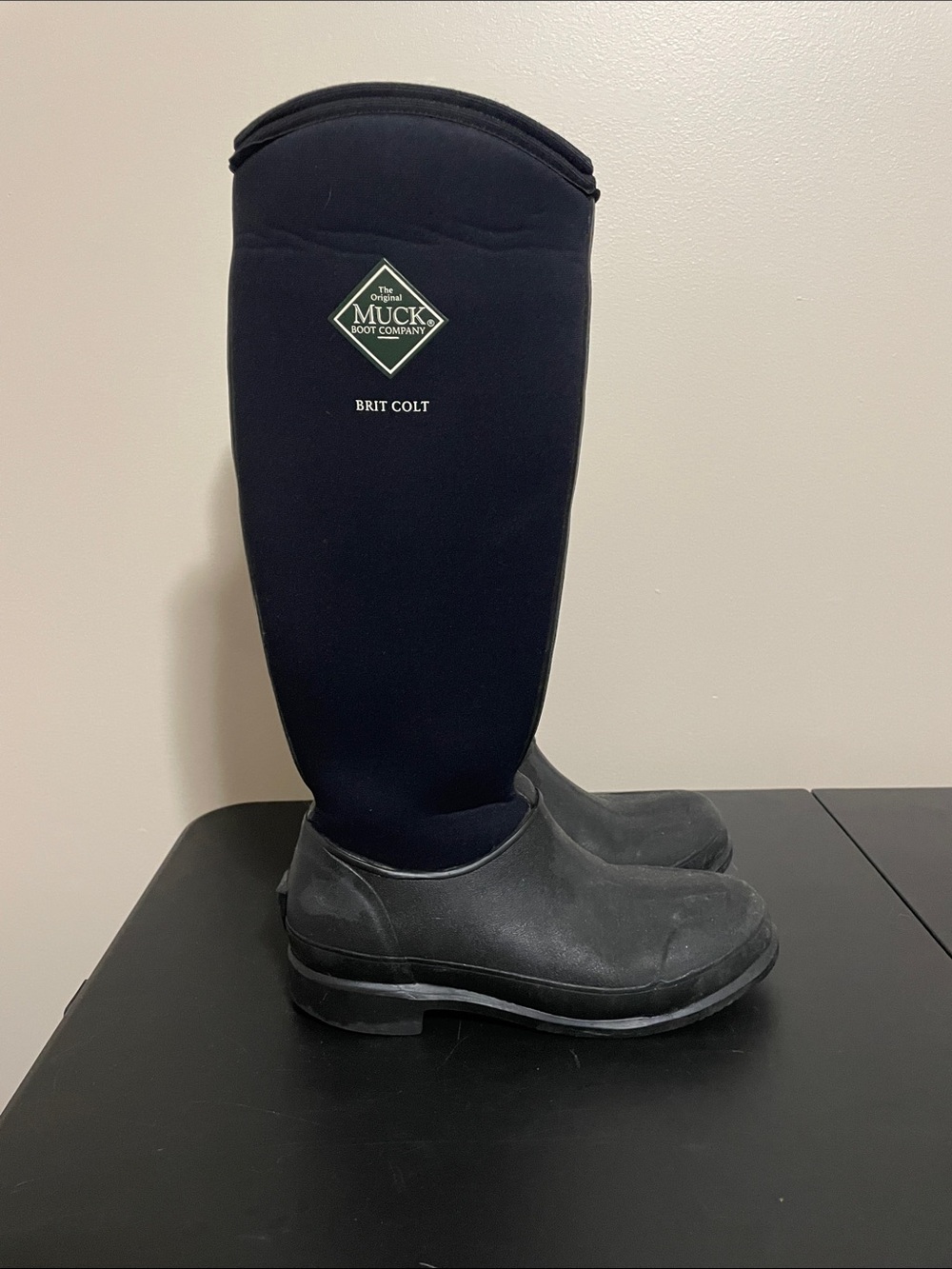 Muck Boot Company Brit Colt Tall Black Rain Boots Size 7.5